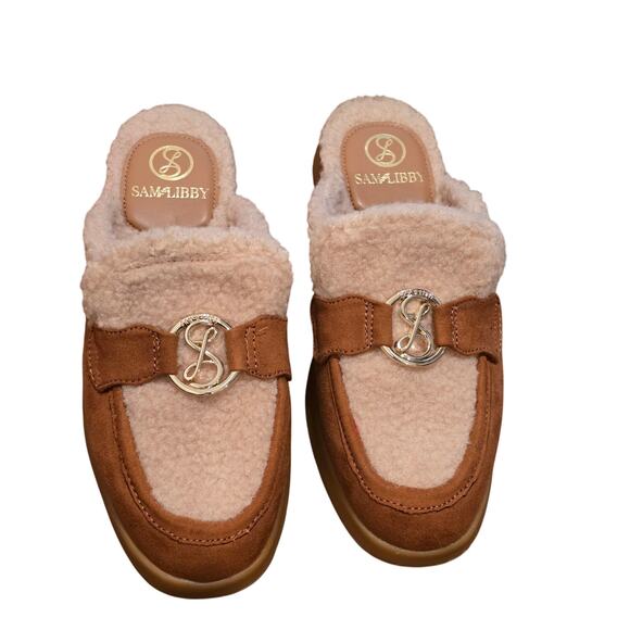 Sam & Libby Shelby Cozy Mule in Chestnut Tan EUC Size 7 - Picture 7 of 12